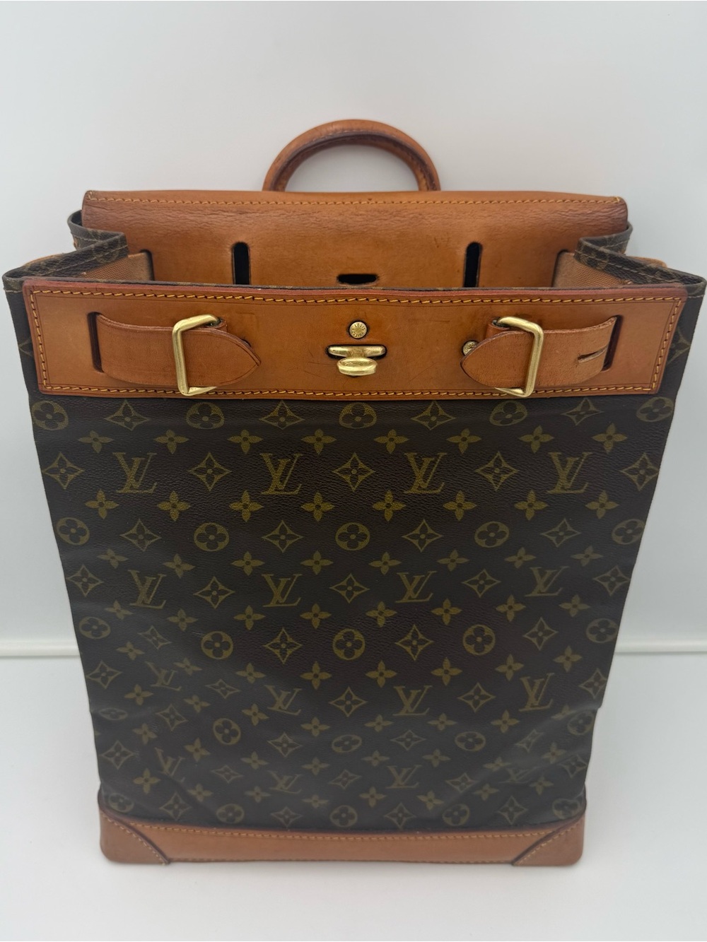 LOUIS VUITTON 1854 PARIS • STEAMER 35 BAG • Made in FRANCE - Picture 4 of 16